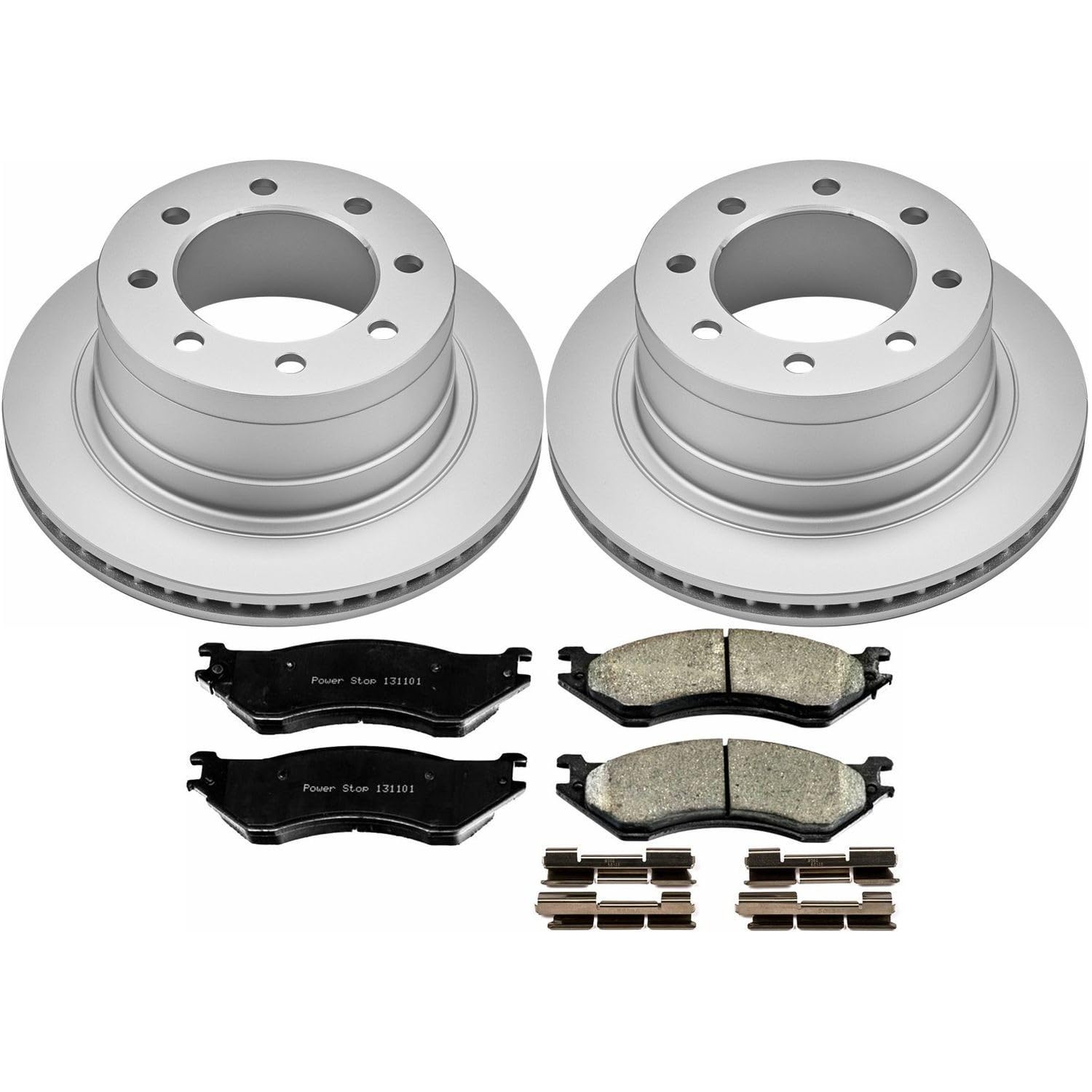 Power Stop CRK5490 Brake Rotor & Coated Ceramic Brake Pads- rear For Dodge Ram 1500 2006-2008, Dodge Ram 2500 2003-2008, Dodge Ram 3500 2003-2008 [Model Specific]