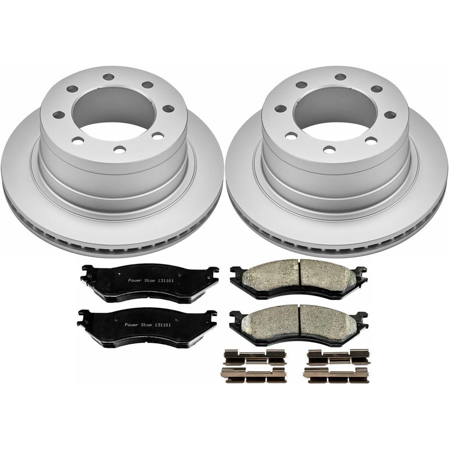 Power Stop CRK5490 Brake Rotor & Coated Ceramic Brake Pads- rear For Dodge Ram 1500 2006-2008, Dodge Ram 2500 2003-2008, Dodge Ram 3500 2003-2008 [Model Specific]
