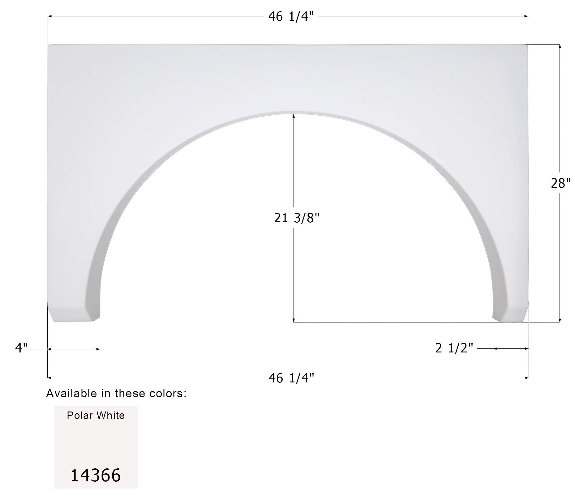 Fender Skirt ICON, Single, Fleetwood, FS4363, Unpainted Smooth, RH