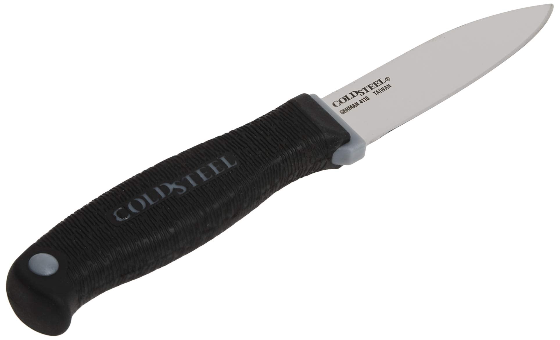 Paring Knife Cold Steel | Compact Lightweight Durable Cryo-Quenched German 4116 Stainless Steel Fixed Blade Knife with Ergonomic Kray-Ex Handle | Kitchen Classics Series