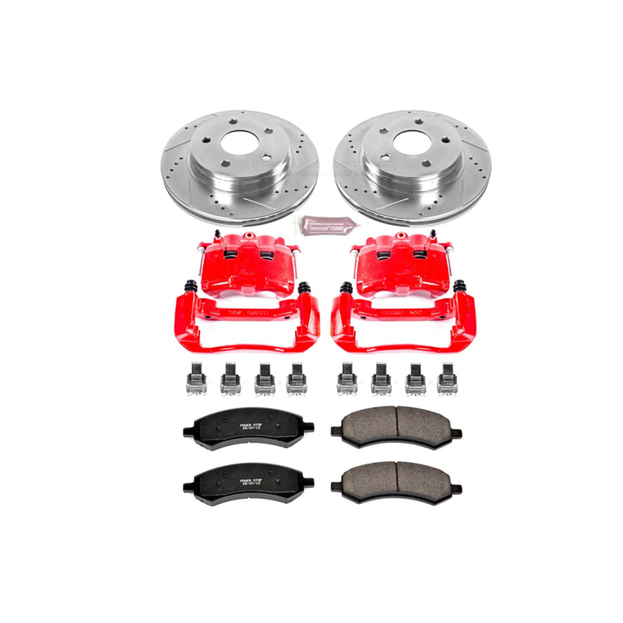 1-Click Performance Brake Kit Power Stop (KC2163) with Calipers For Dodge Ram 1500 2006-2008 [Model Specific]