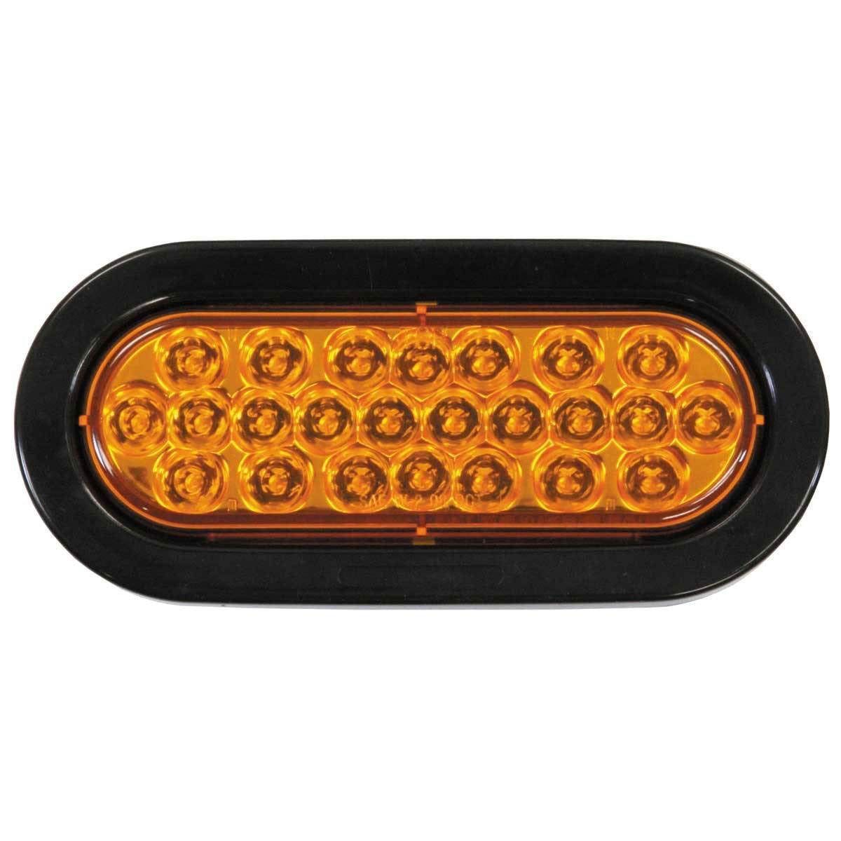 Buyers Products 6" Oval SL65AO Recessed Strobe Light, Amber, 24 LEDs, Warning Light for Trucks and Trailers, Emergency Lights for Vehicles