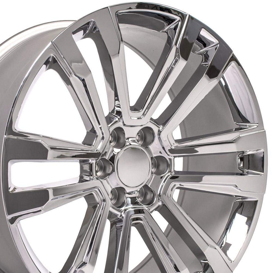 24 Inch OE Wheels CV44 Rim Fits Yukon Denali Style 6x139.7 24x10 Chrome - Hollander 5822 (1)