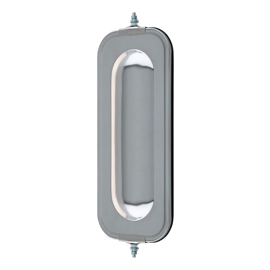 610256 RETRAC 7 x 16-Inch Stainless Steel Bubble-Back Semi Truck West Coast Mirror Head, Universal Driver or Passenger Side