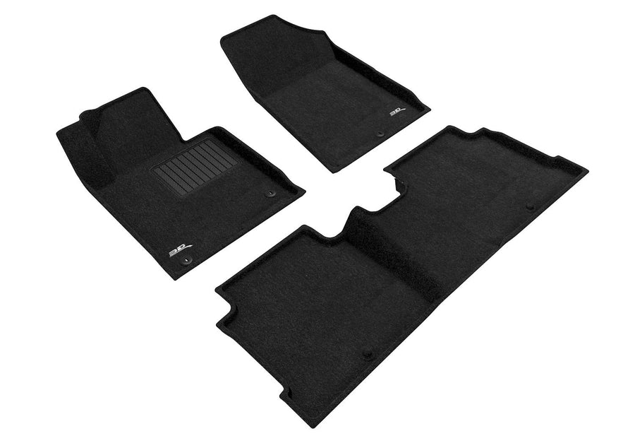 3D MAXpider Custom Fit All-Weather Carpeted Floor Mats for 2015-2019 Hyundai Sonata/ 16-18 Sonata Hybrid Car Floor Liners Elegant Series (1ST & 2ND Row)