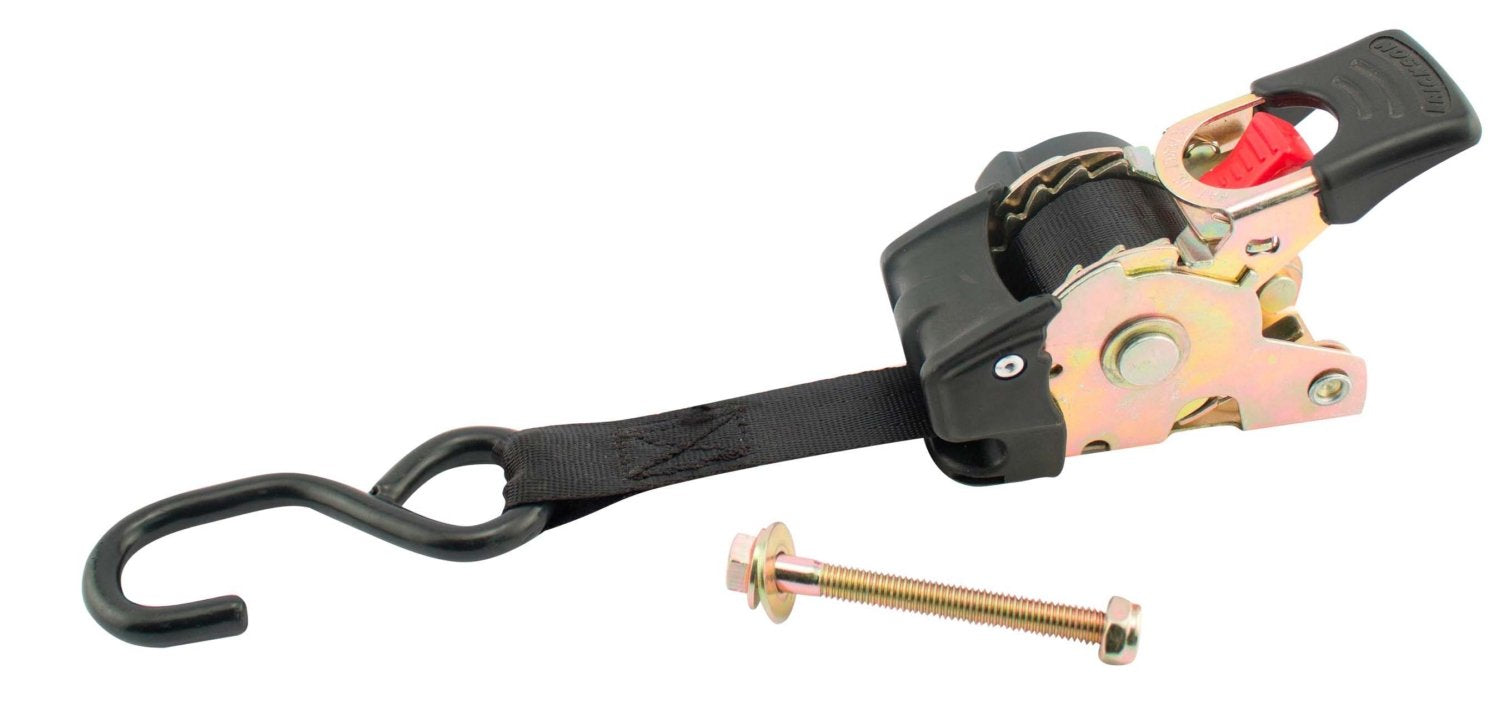 1″ x 9’ – 1200 Lb. Bolt-On Truck Rack Ratcheting Tie-Down (34417), Qty 2 Erickson Manufacturing