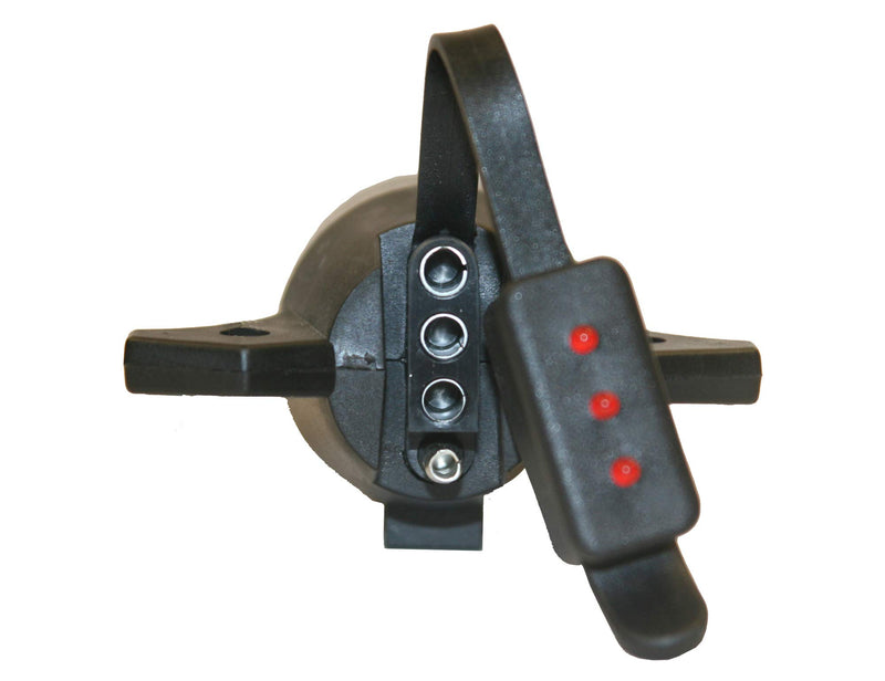 7-Way Buyers Products Flat to 4-Flat Plastic Trailer Connector Adapter with LED Tester