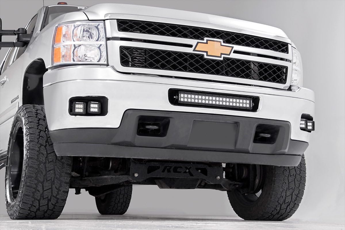 Rough Country DRL Amber LED Fog Light Kit for 11-14 Chevy 2500HD - 70628DRLA