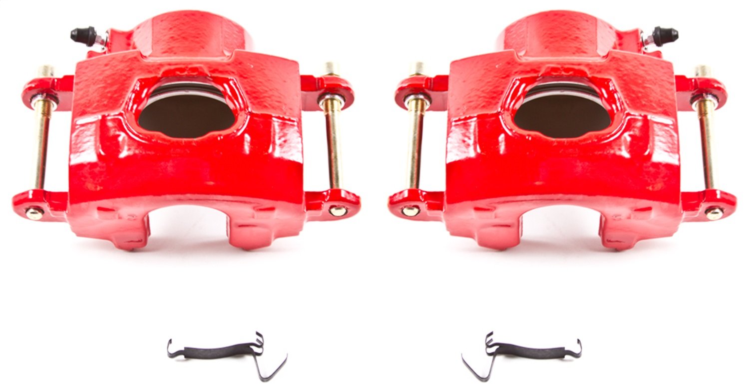 Power Stop S4020 Front Pair of High-Temp Red Powder Coated Calipers