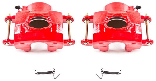 Power Stop S4020 Front Pair of High-Temp Red Powder Coated Calipers