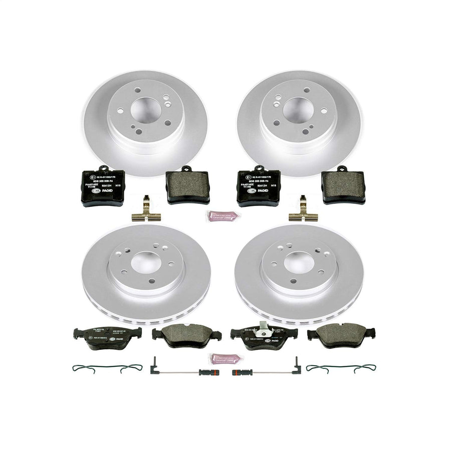Power Stop ESK4417 Euro-Stop Brake Kit Front & Rear For Mercedes-Benz C230, Mercedes-Benz C280, Mercedes-Benz E300, Mercedes-Benz SLK230 [Model Specific]