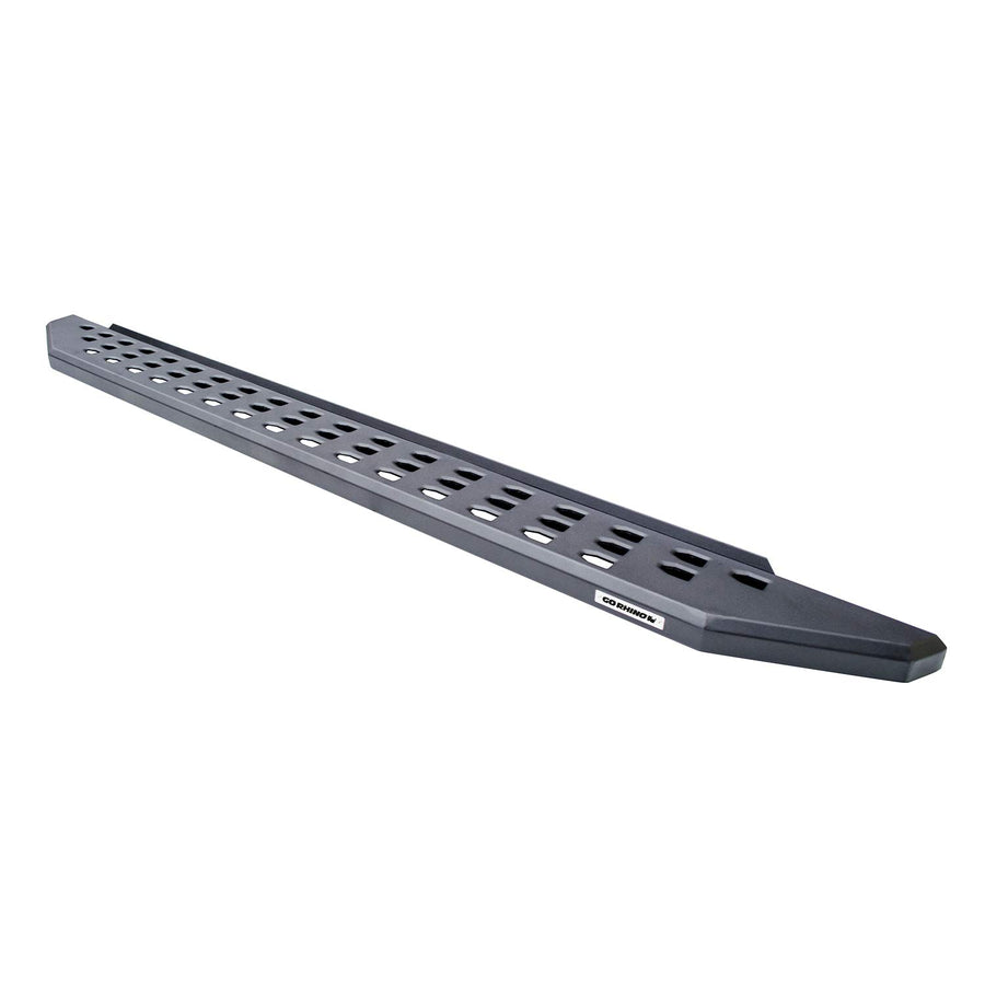 RB20 Running Boards & Brackets Go Rhino | Galvanized Steel, Textured Black | 69404787PC | Fits 2014-2018 Chevrolet Silverado/GMC Sierra 1500 Crew Cab (See Description)