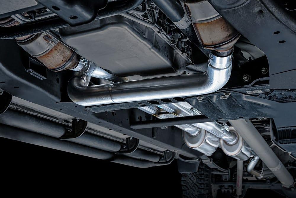 4th Gen AWE Tuning GM 1500 6.2L 0FG Catback Split Rear Exit (w/Bumper Cutouts) - Quad Chrome Tips - 3015-42203