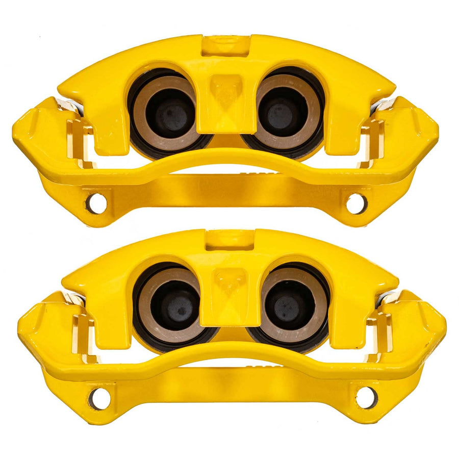 Power Stop Pair of High-Temp Yellow Powder Coated Front Calipers For Ford F-150 2012-2020 [Model Specific]