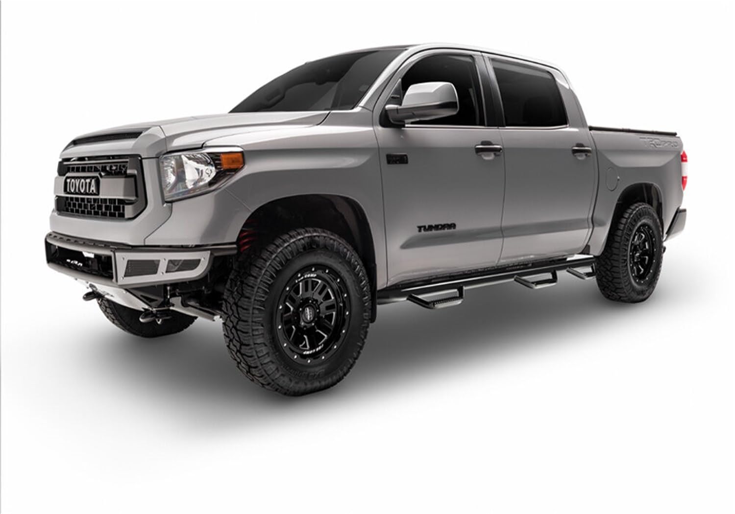 N-Fab Steps Nerf | Gloss Black, Wheel-to-Wheel w/ Bed Access | C07100CC-6 | Fits 2007-2013 Chevrolet/GMC 1500 Crew Cab 5.7' Short Bed, SRW Gas