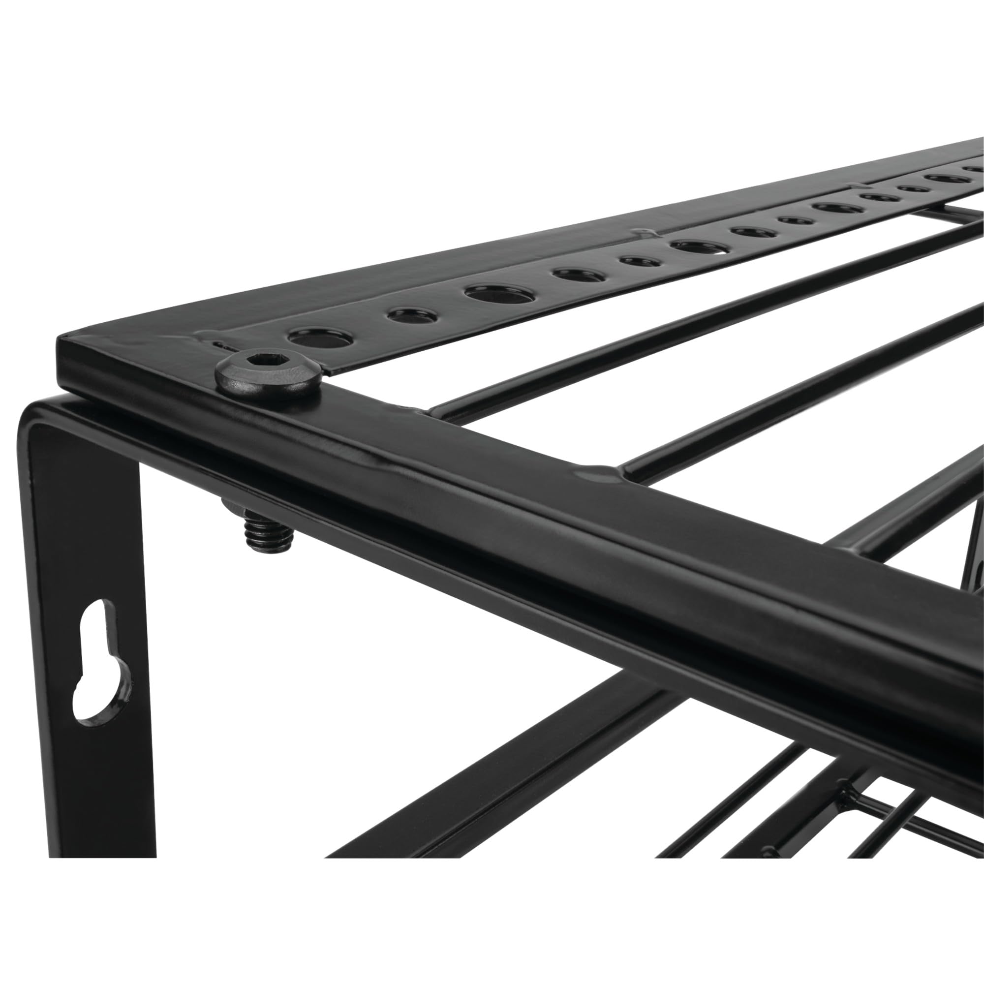 26" Performance Tool W7703 Power Tool Storage Rack, 9-Gauge Steel Frame, Fully Welded Shelves, Powder-Coated, Black