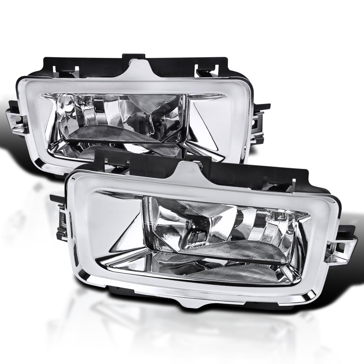 Clear Lens Fog Lights + H3 Bulbs + Switch Included SPEC-D TUNING Compatible with 2014-2015 Chevy Silverado 1500 Pickup L+R Pair Assembly