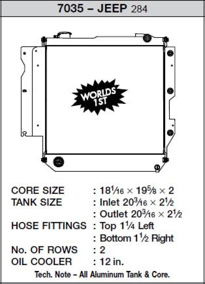 High Performance CSF Radiator 7035