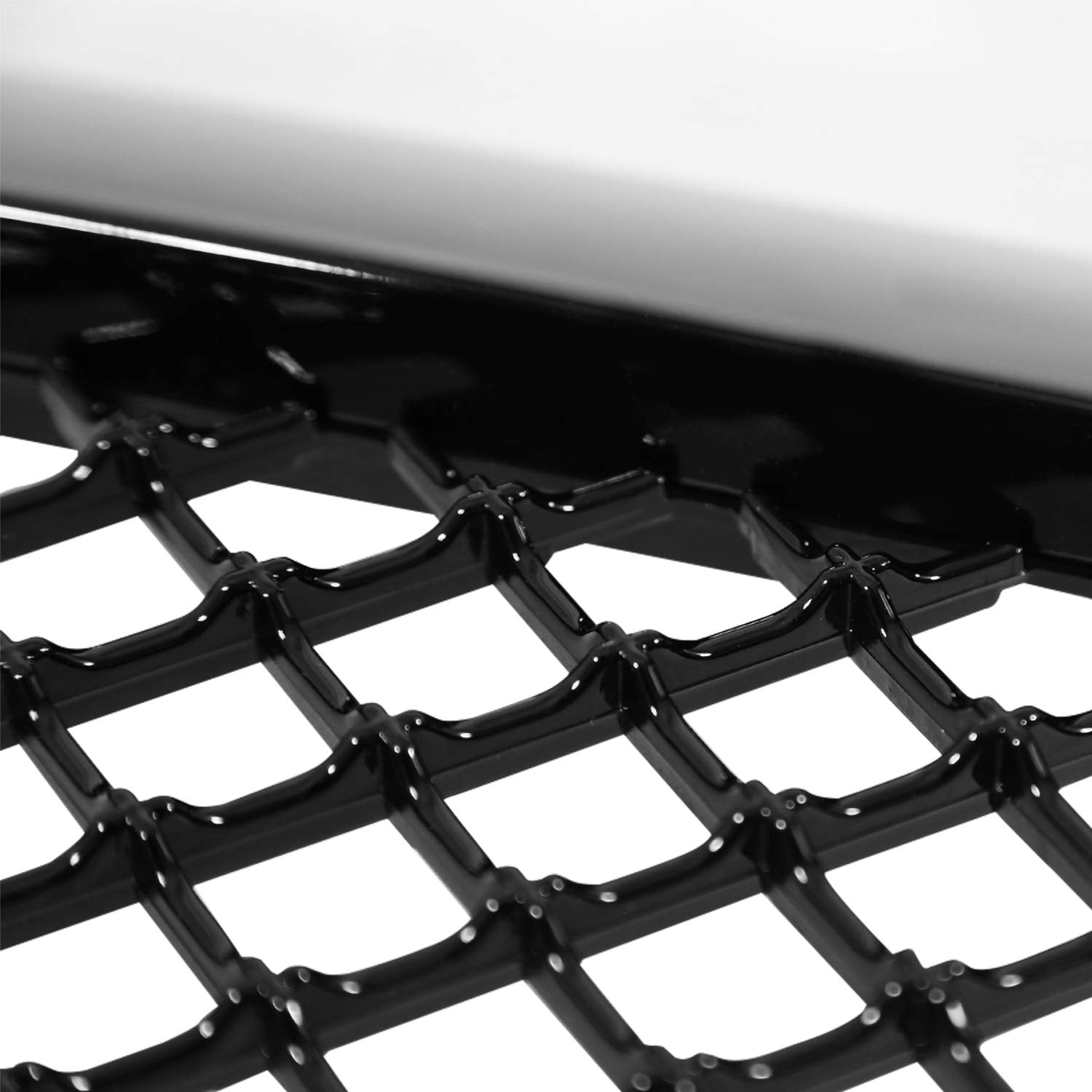 Honeycomb Mesh Hood Grille Spec-D Tuning Glossy Black Compatible with 1999-2004 Ford F250 F350 F450 Super Duty 2000-2004 Excursion
