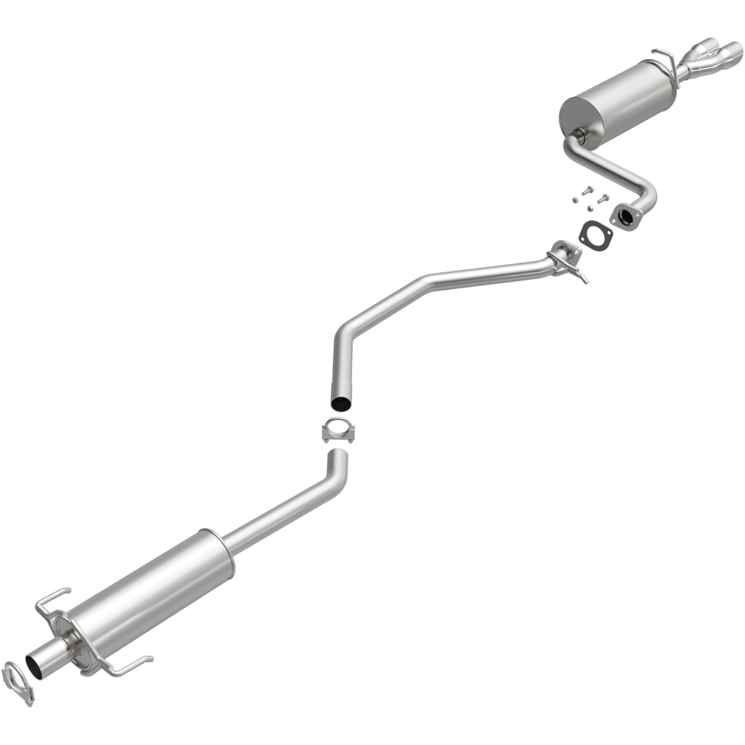 Replacement BRExhaust Exhaust System Kit 106-0879: Compatible with 2009-2013 Mazda 6 2.5L