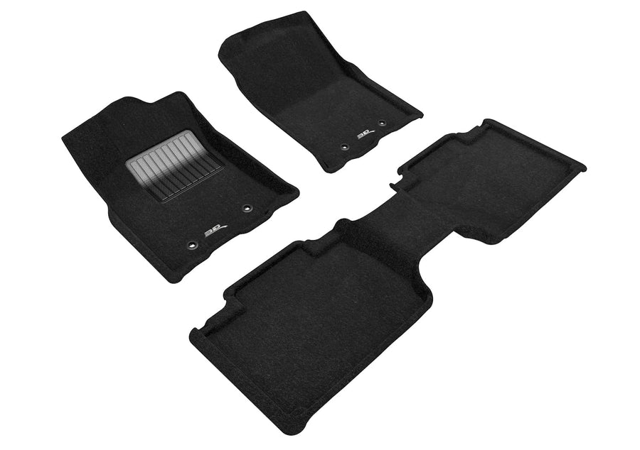 3D MAXpider Elegant Custom Fit Floor Mat (Black) Compatible for Toyota Tacoma 2018-2023 - Full Set