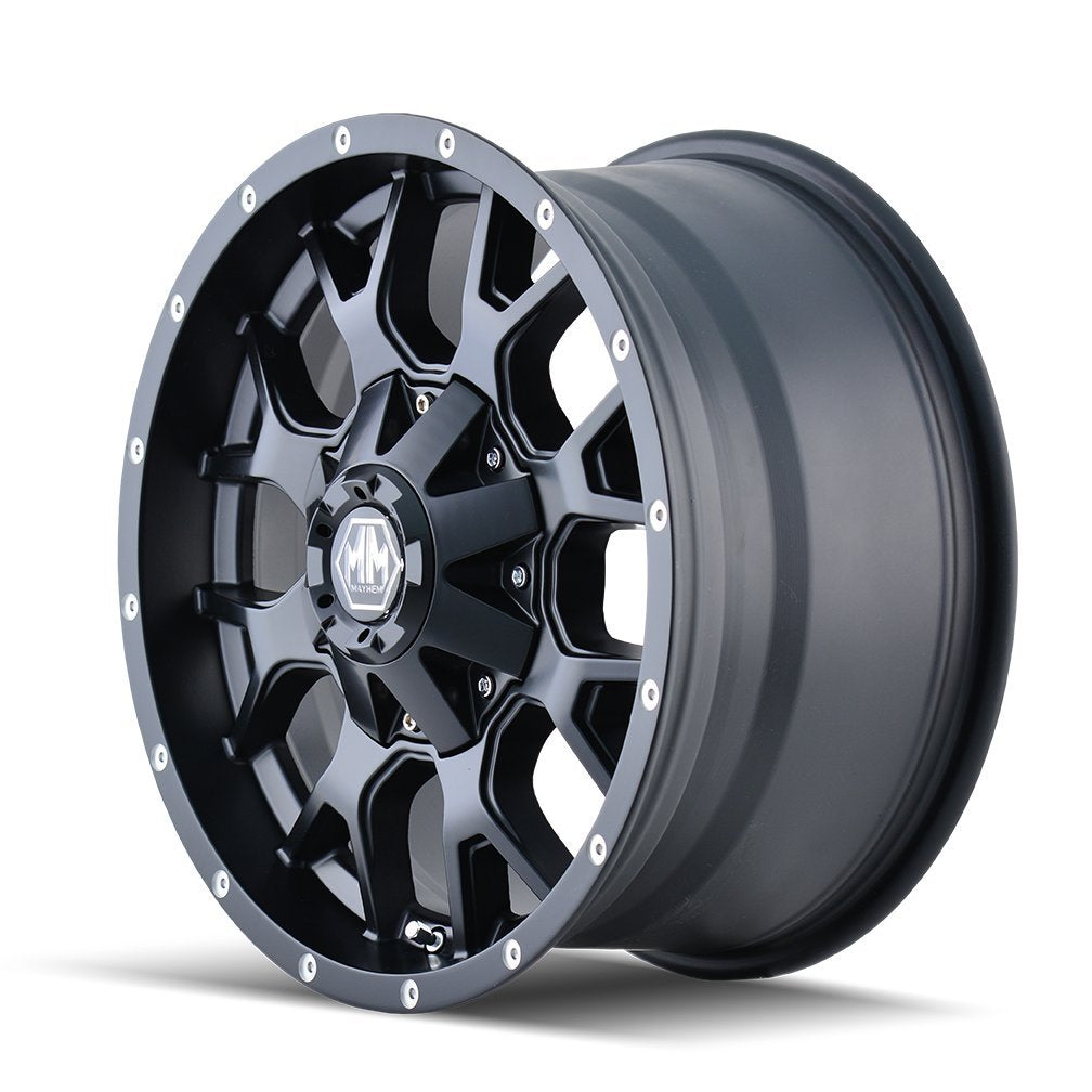 Warrior Mayhem 8015 Wheel with Matte Black Finish (18x9"/10x114.3mm)