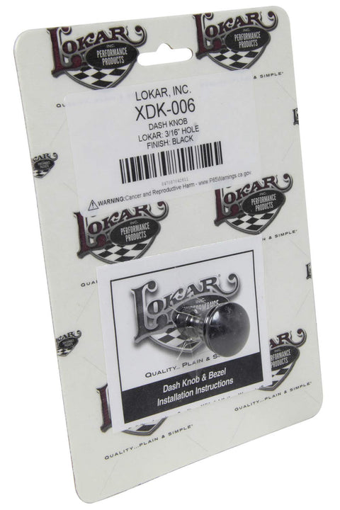 Lokar XDK-006 Performance Products Dash Knob - 3/16" Hole - Black