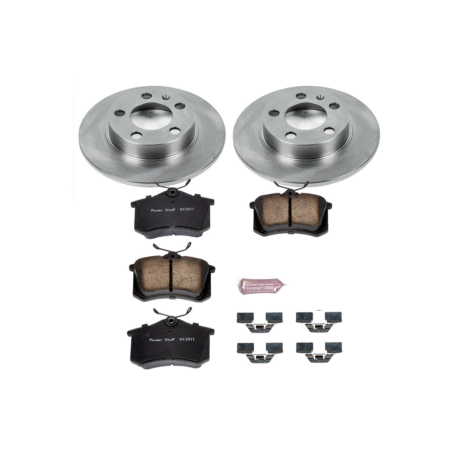 Power Stop Autospecialty KOE848 Rear Replacement Brake Kit-OE Brake Rotors & Ceramic Brake Pads