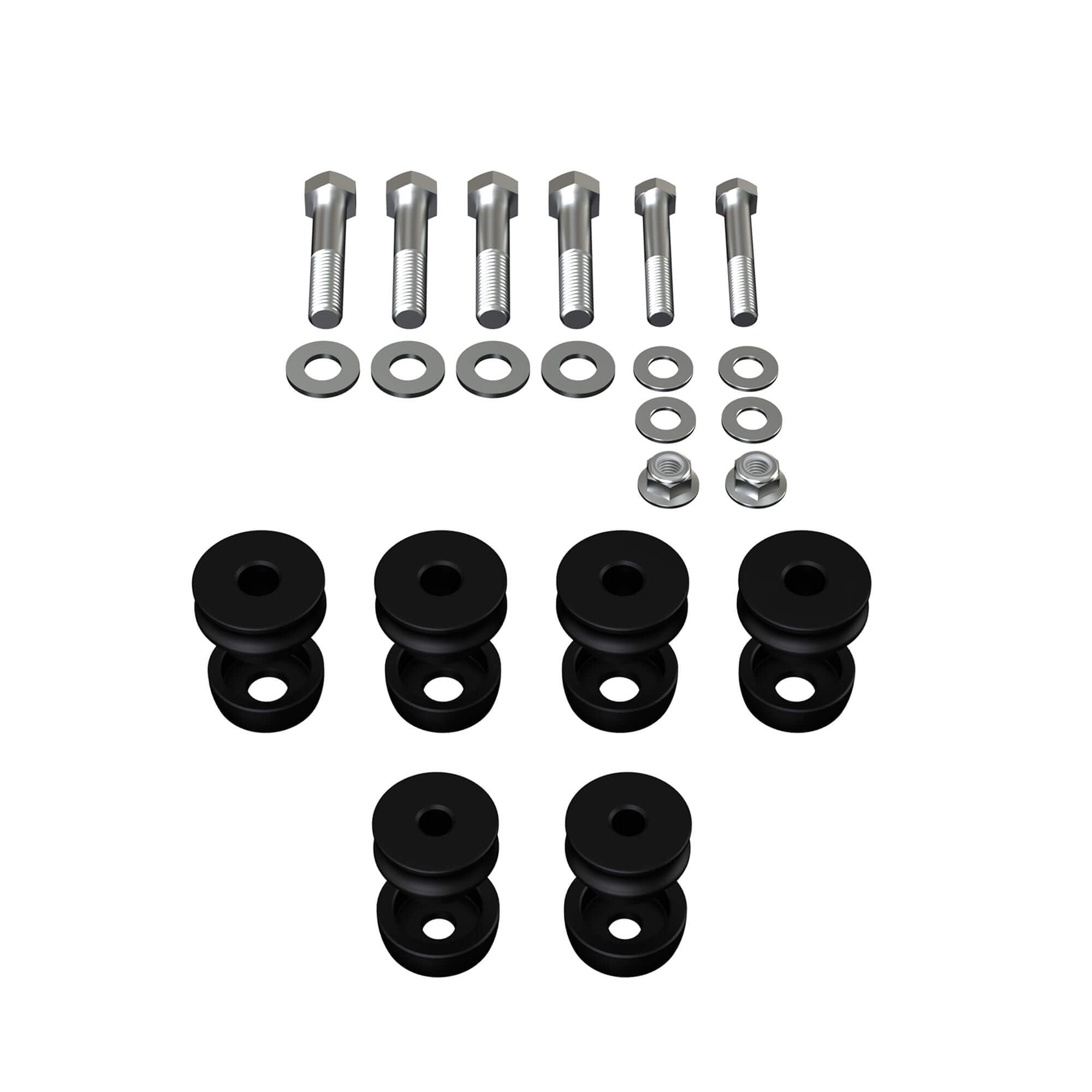 Body Mount Kit QA1 5263 - Mounts/Hardware Included - Aluminum - Black Anodized - GM F-Body 1967-69 - Kit