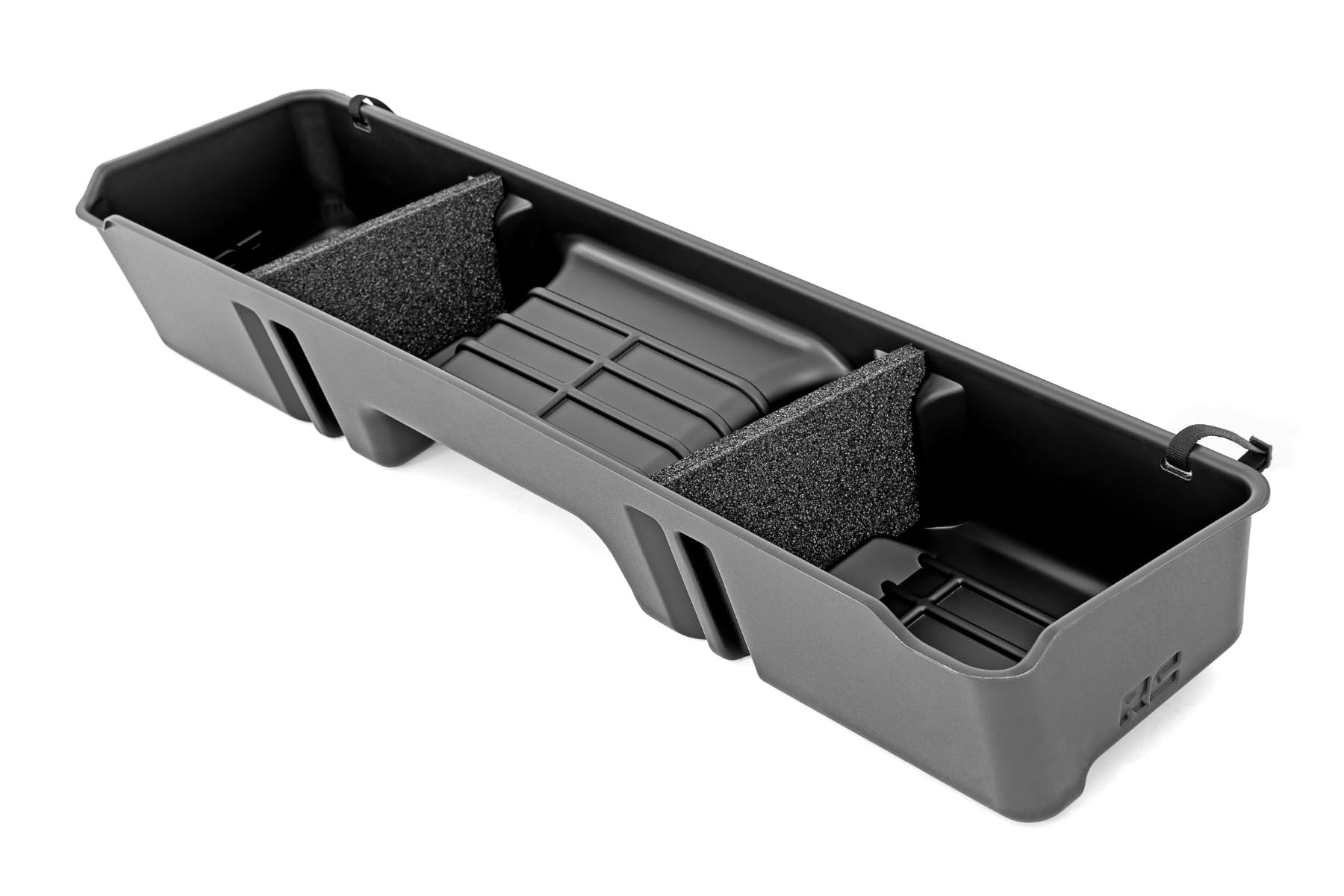 Rough Country Under Seat Storage for GMC Sierra & Chevy Silverado 1500/2500/3500 (1999-2006) Extended Cab - Durable, Anti-Skid Thermoplastic, Custom-Fit Underseat Truck Storage