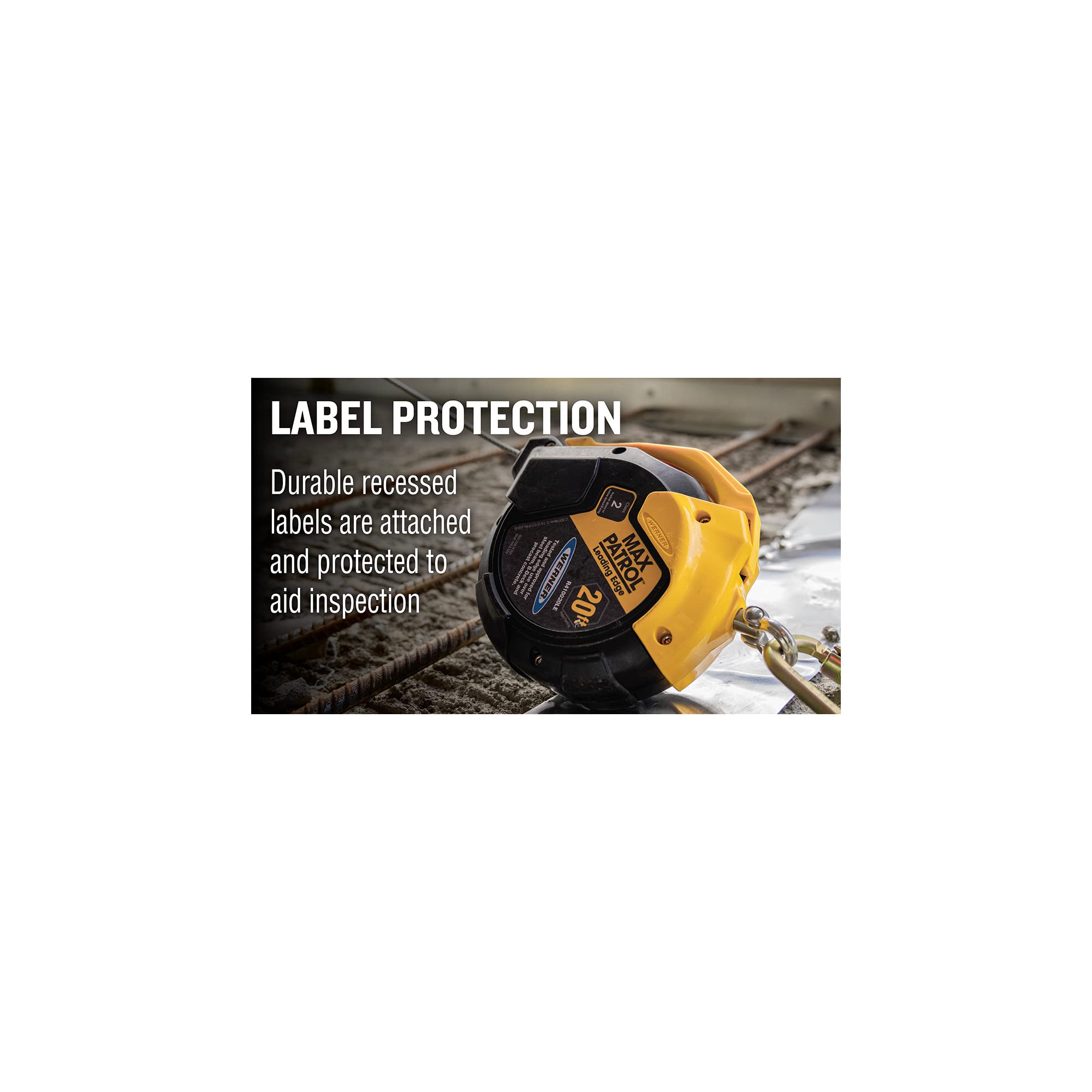 20-Foot Werner Max Patrol Self-Retracting Lifeline, Leading Edge Capability, 1per Pack