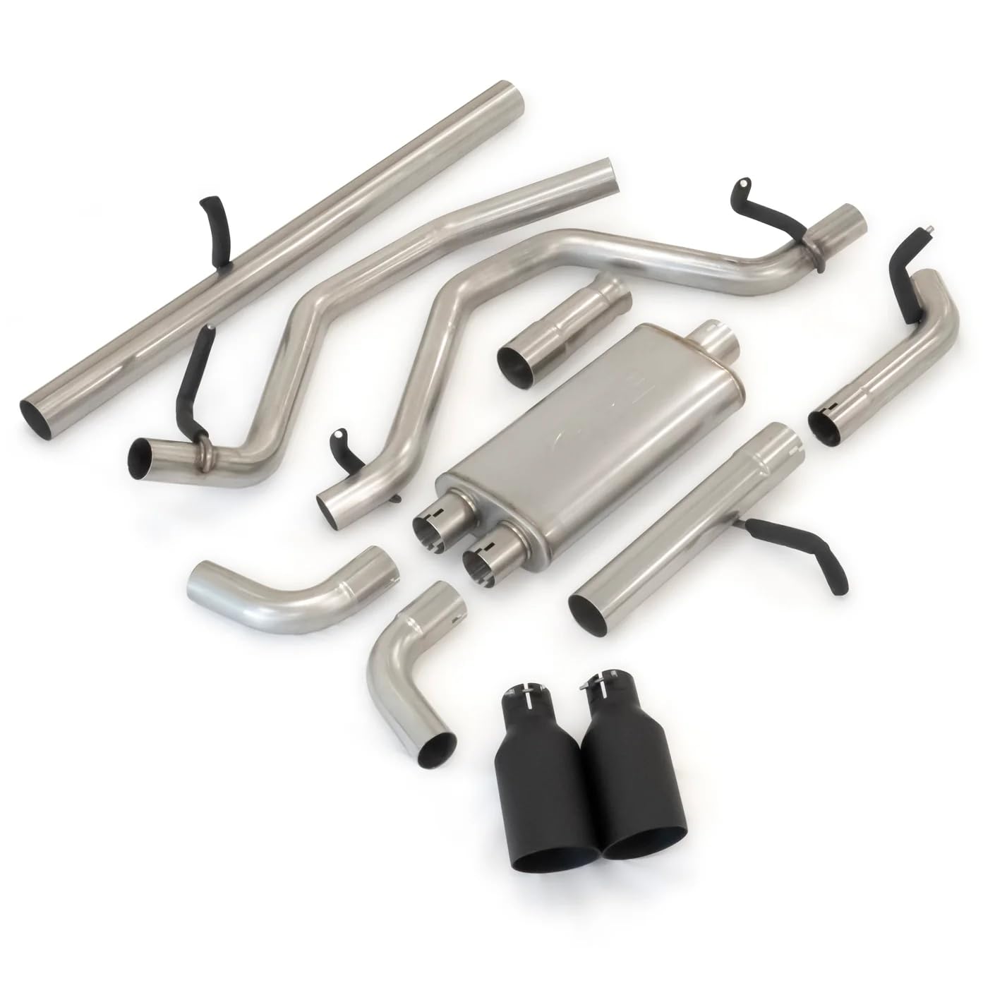 2009-2013 GM Cat-Back Exhaust Systems 1500 Polished Tubes Black Ceramic Coated Tips