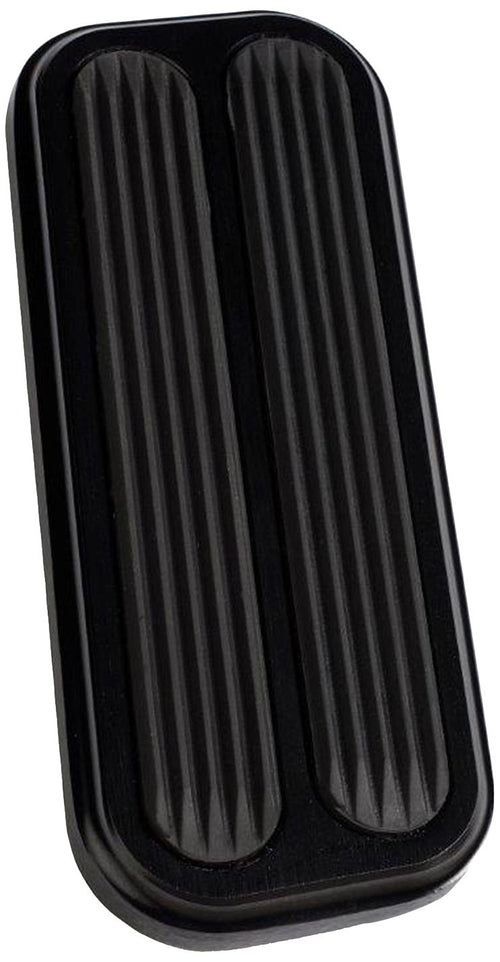 Midnight Series Lokar XBAG-6182 Black Billet Aluminum Curved Power Brake Pad with Rubber Insert