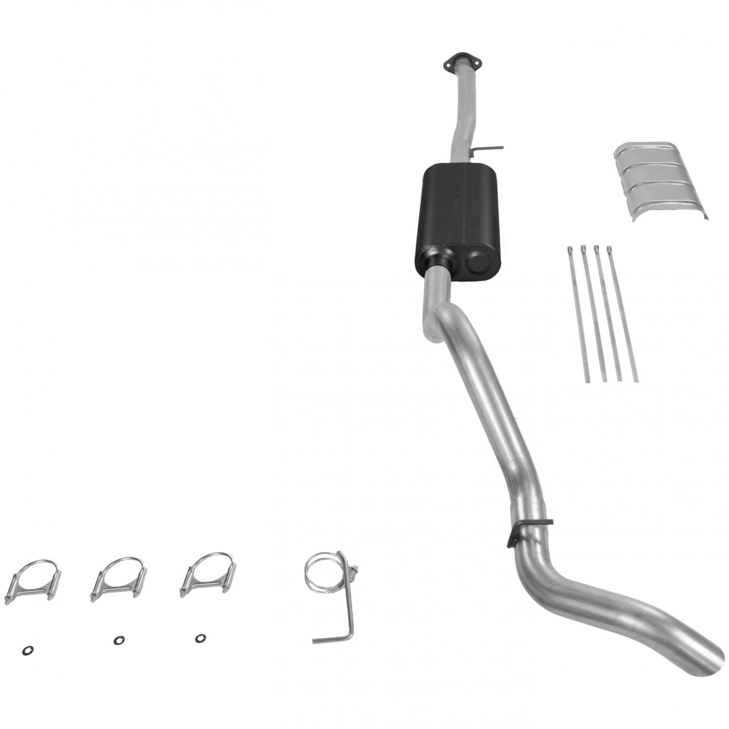 Force II Flowmaster 17147 Cat-Back Exhaust Kit 3 Inch Aluminized Steel Compatible with 1993-1995 Chevy/GMC trucks with a 5.0L or 5.7L engine with flanged catalytic converter
