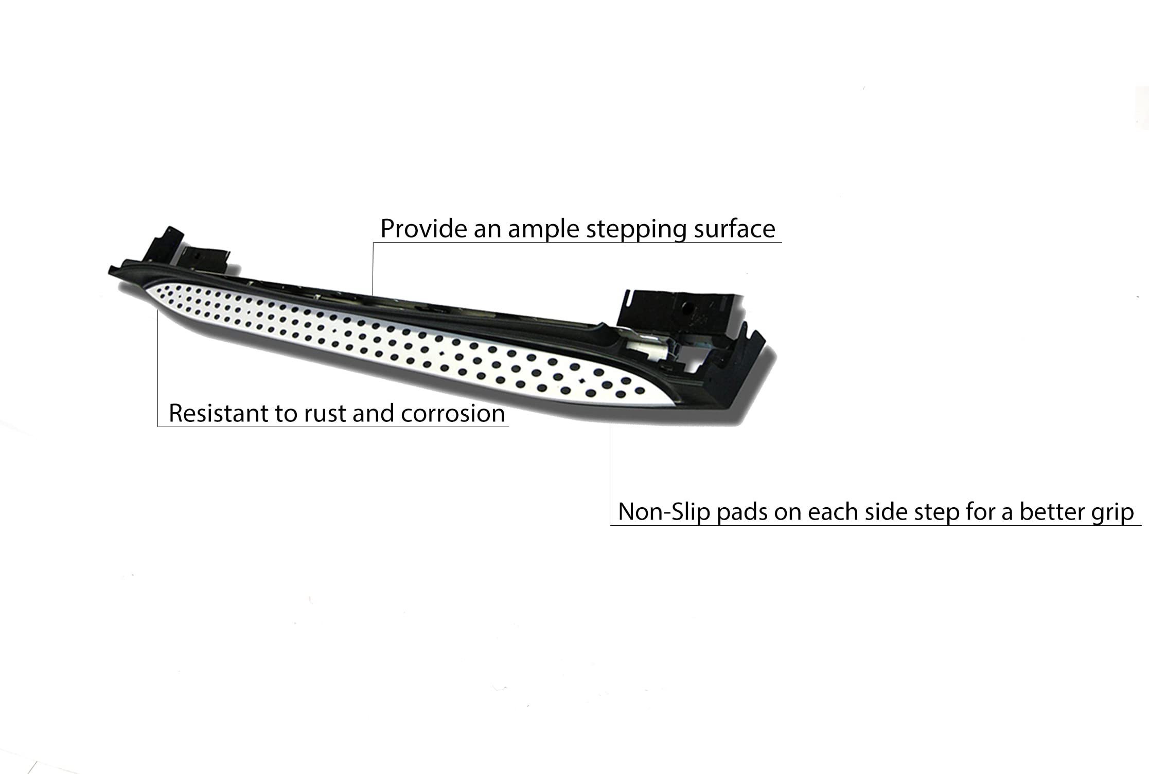 Black Horse Off Road OEM Replica Aluminum Aluminum Running Boards Compatible with2020-2020 Mercedes-Benz GLE350/GLE43 AMG/GLE450/GLE63 AMG S