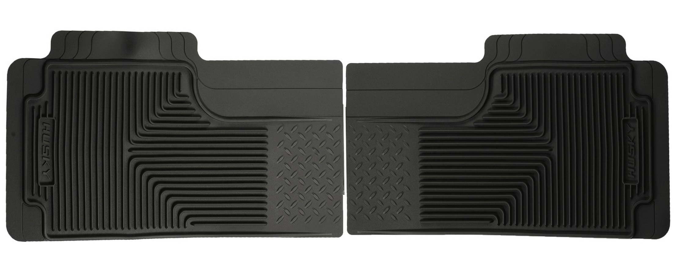 Heavy Duty Husky Liners 2nd Or 3rd Seat Floor Mats | 2010-2014 Buick Enclave/Chevrolet Traverse, 1994-2001 Dodge Ram 1500/2500/3500, and More, Black | 52011 Large