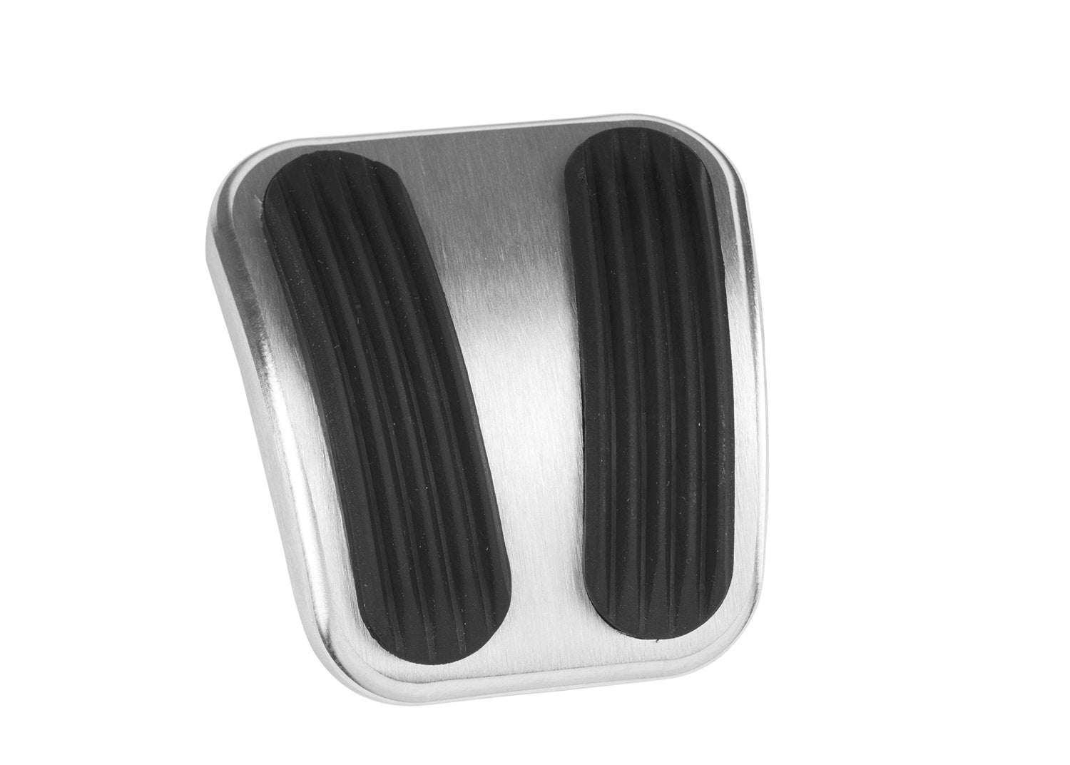 Lokar Brushed Aluminum BAG-6181 Curved Billet Aluminum E-Brake Pad with Rubber Insert