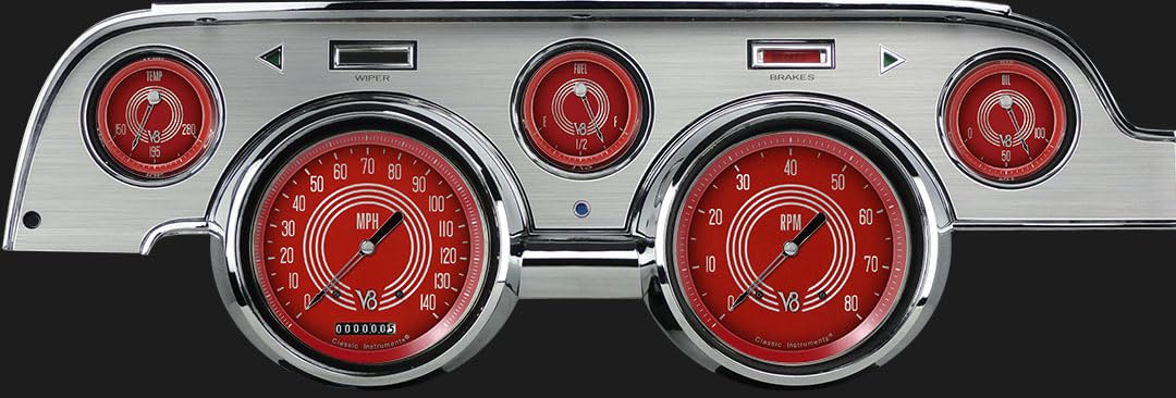 V8 MU67V8RSBA Red Steelie 1967-68 Mustang
