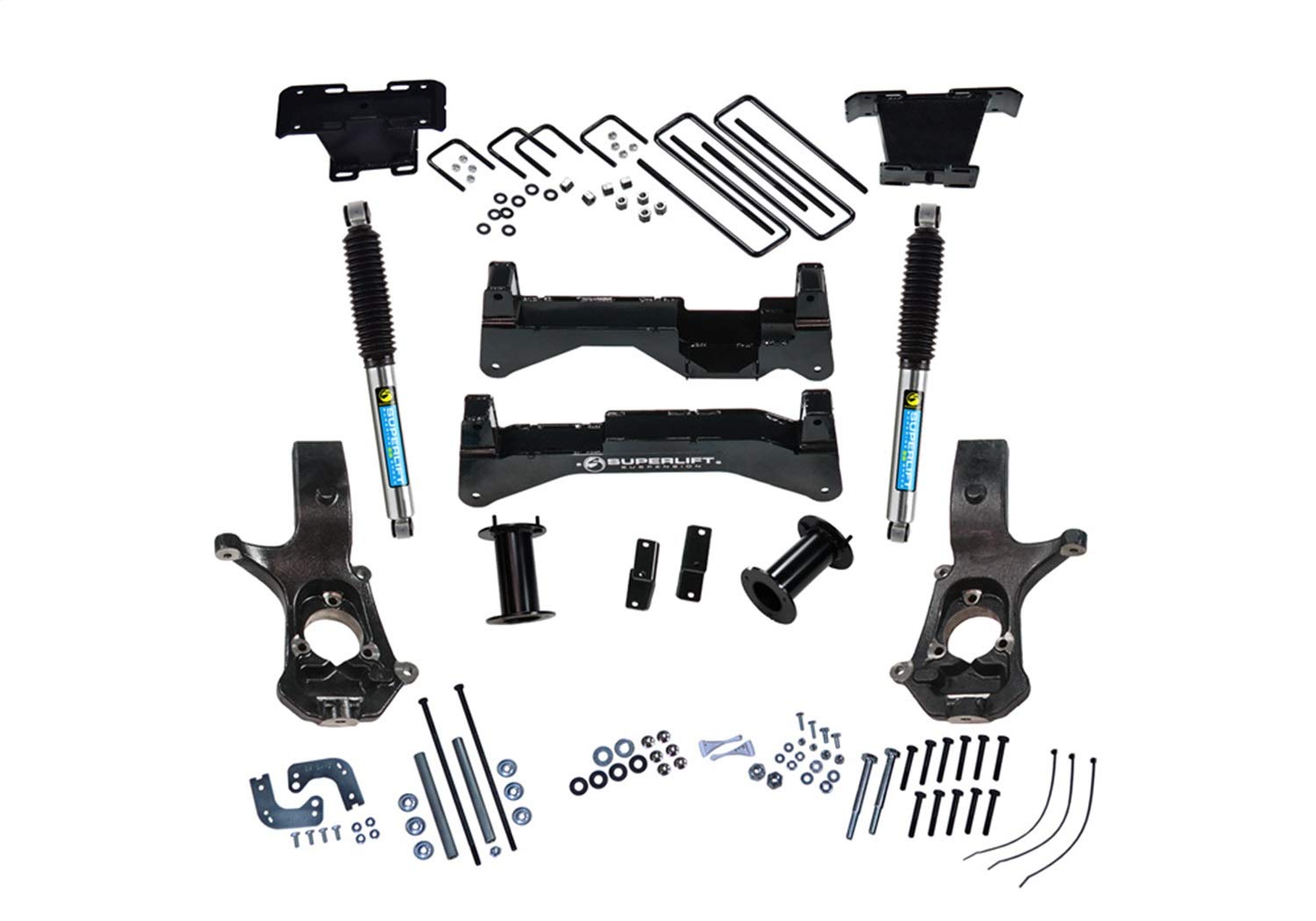 SUPERLIFT SUSPENSION RealTruck 8" Lift Kit for Silverado/Sierra | Complete Lift Kit with Strut Spacers & Rear Bilstein 5100 Series Shocks | K894B | Fits 2007-2016 Chevrolet Silverado/GMC Sierra 1500