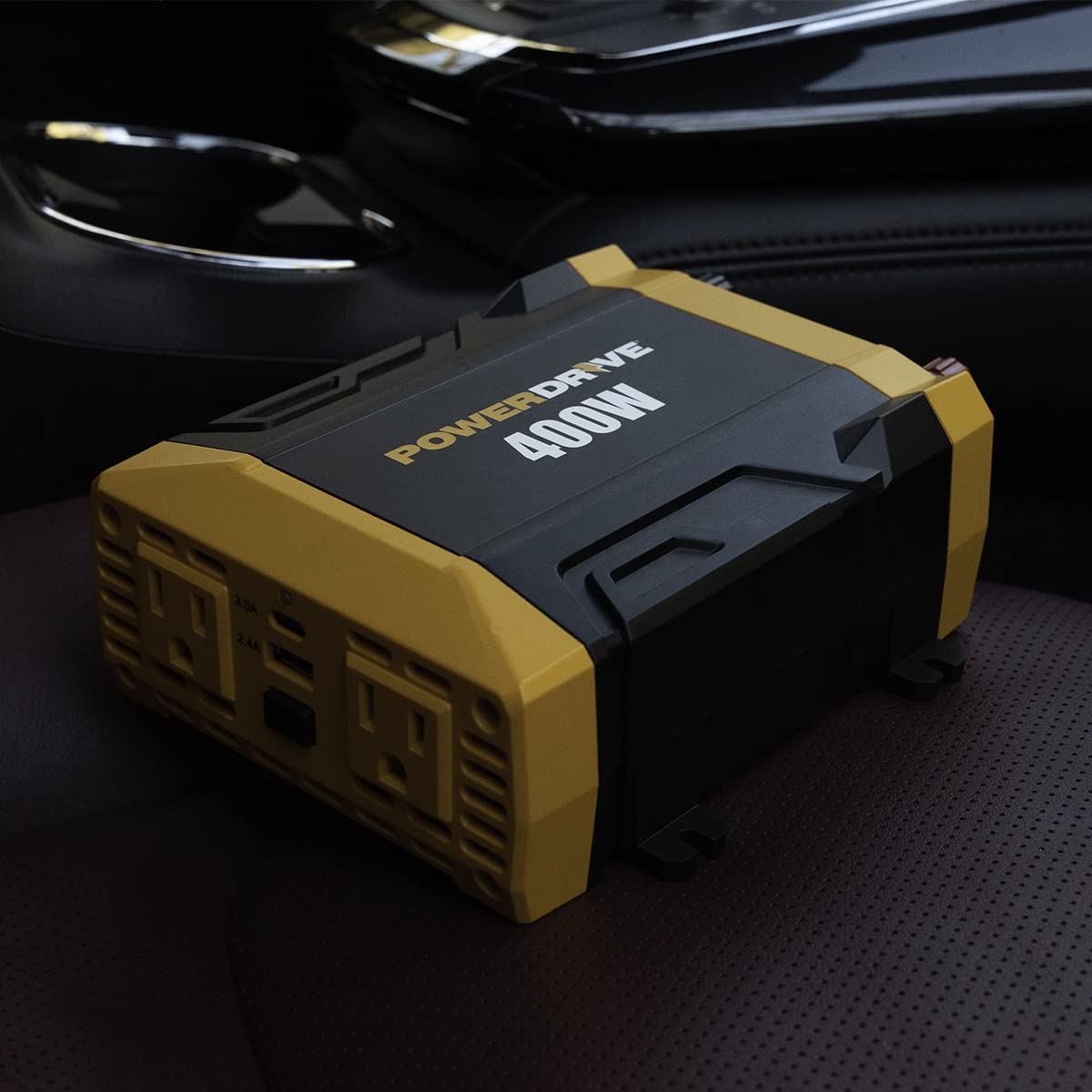 PowerDrive 400 Watt PWD400 Power Inverter 12v DC to 110v AC with 2 Outlets and 2 Ports