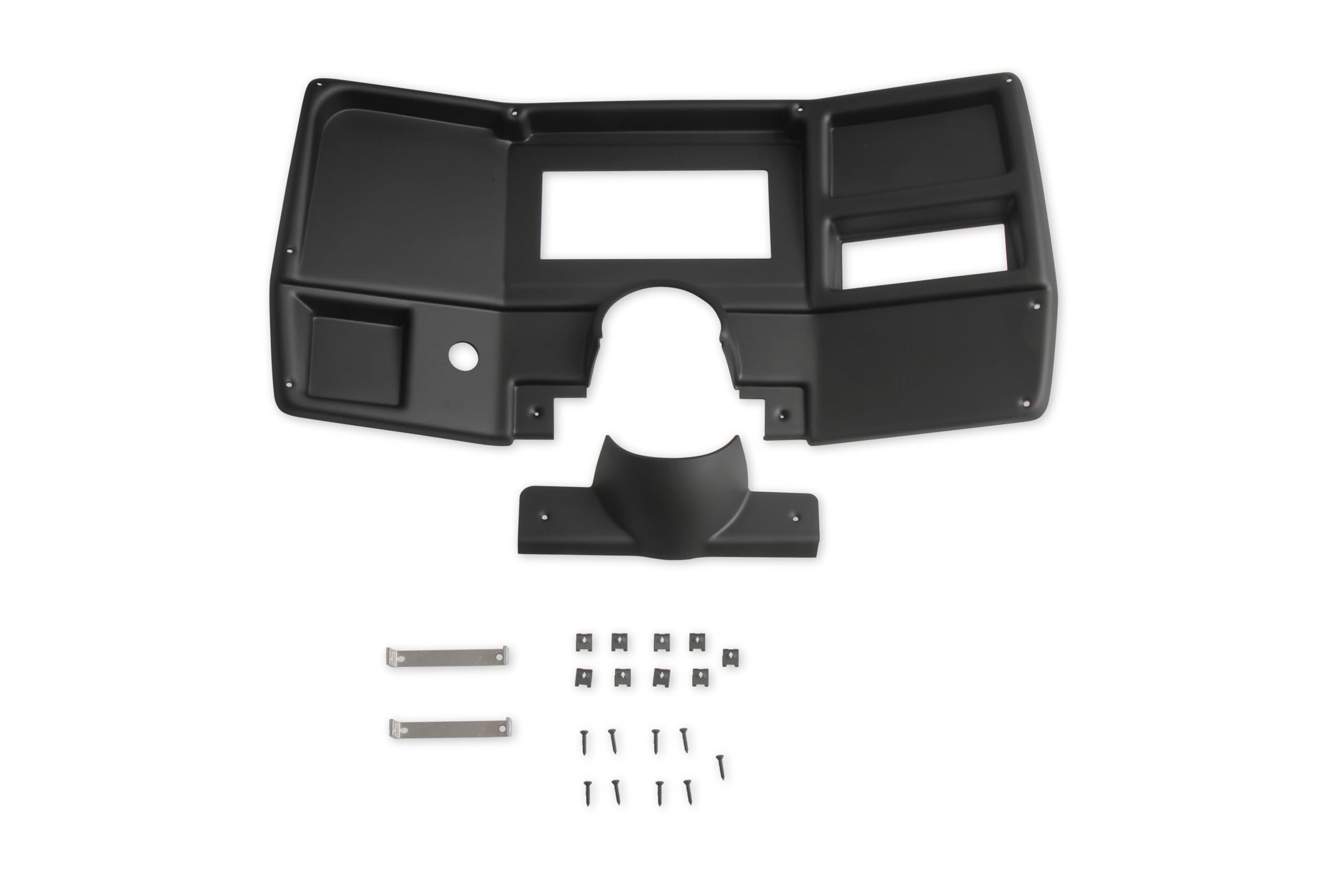 Dash Bezel Holley EFI 553-398 without A/C Vent Openings - Black