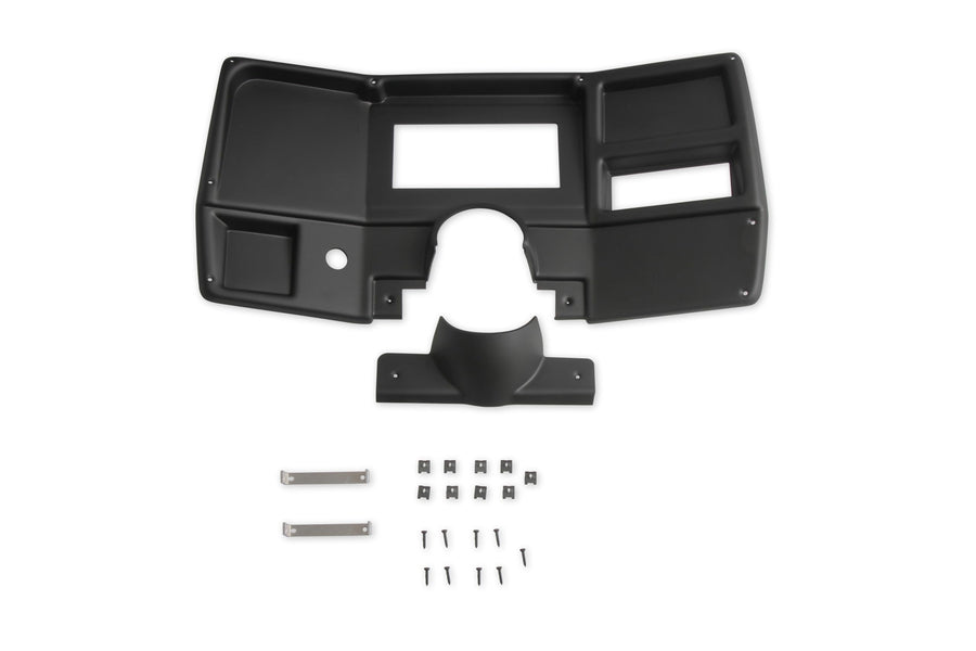 Dash Bezel Holley EFI 553-398 without A/C Vent Openings - Black