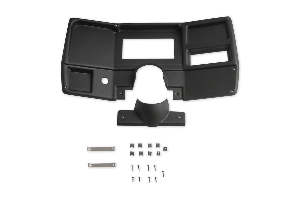 Dash Bezel Holley EFI 553-398 without A/C Vent Openings - Black