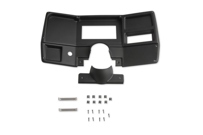 Dash Bezel Holley EFI 553-398 without A/C Vent Openings - Black