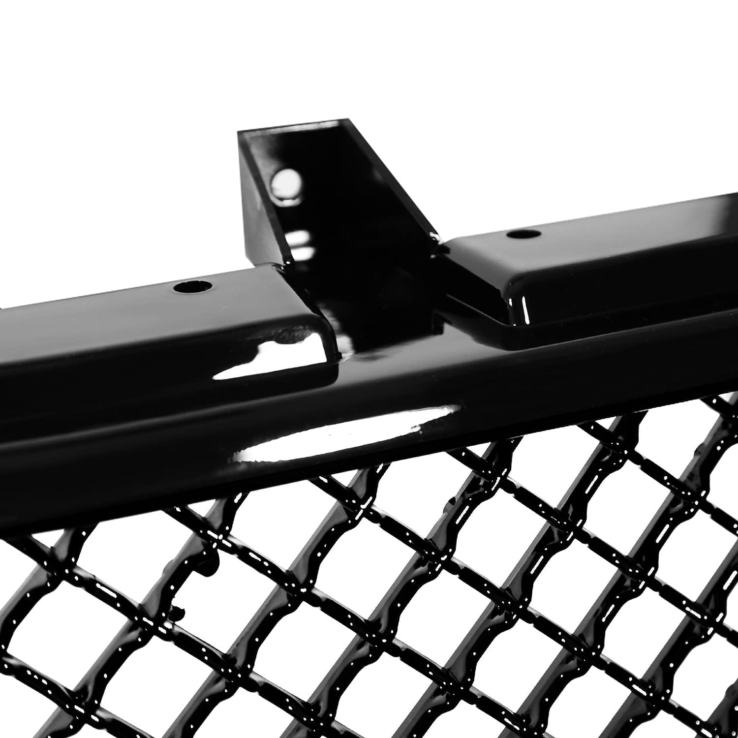 Honeycomb Mesh Glossy Black Front Hood Grille Spec-D Tuning Compatible with 1999-2002 Chevy Silverado, 2000-2006 Tahoe Suburban