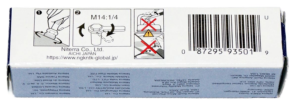 Iridium IX Spark Plug NGK LKAR7BIX-11S (93501 Iridium Ix), 4 Pack
