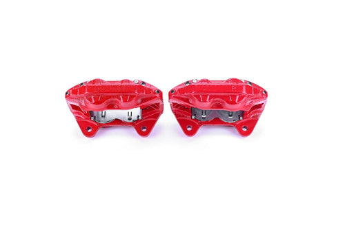 Power Stop S2768 Front Pair of High-Temp Red Powder Coated Calipers For Lexus LX470 2003-2007, Toyota Land Cruiser 2003-2007 [Model Specific]