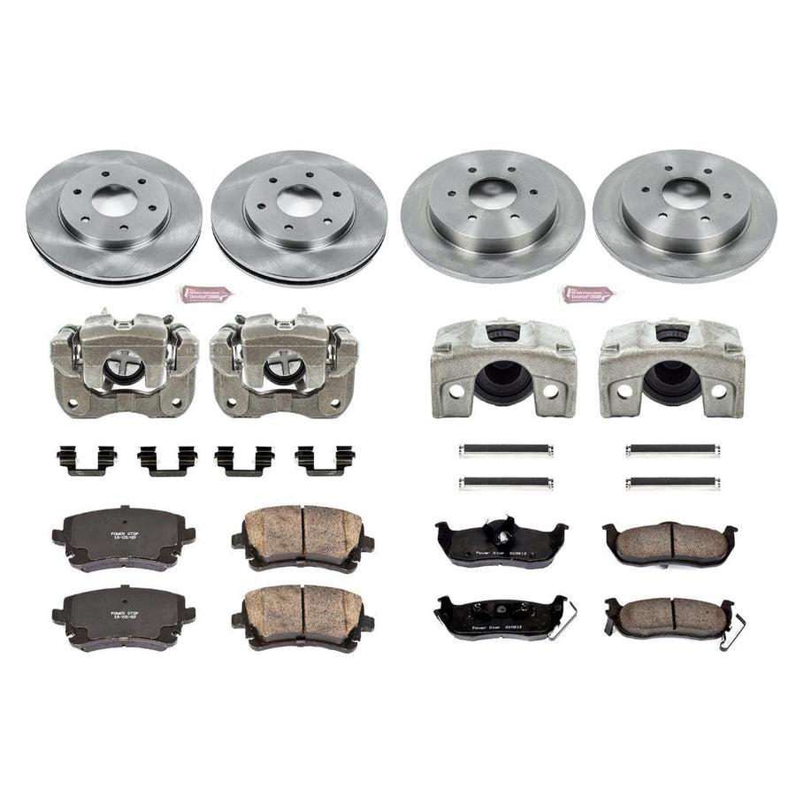 Power Stop KCOE2443 1-Click Autospecialty OE Replacement Brake Kit with Calipers For Nissan Armada 2005, Nissan Pathfinder Armada 2004, Nissan TITAN 2004-2005 [Model Specific]