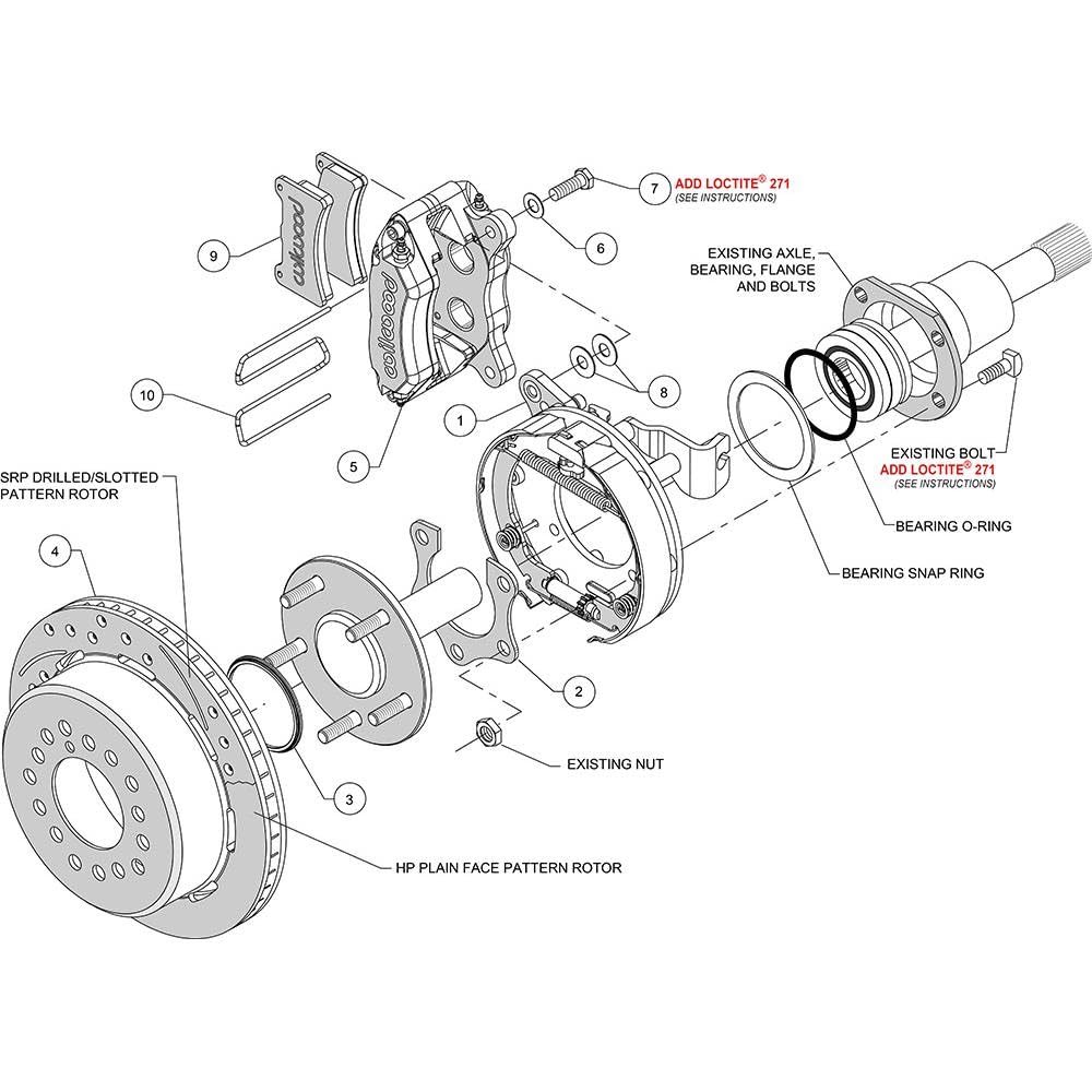 P-Brake Kit FDP-LP 11.00" - Red
