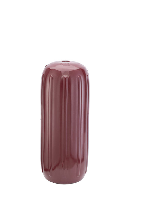 Taylor Made Inflatable Boat Fender Big B, Burgundy (12" x 34") End-to-End Line Passage Fits 5/8" Rope, Hangs Horizontally or Vertically, Ribbed Technology, Needle Valve, Marine-Grade Vinyl - 531034